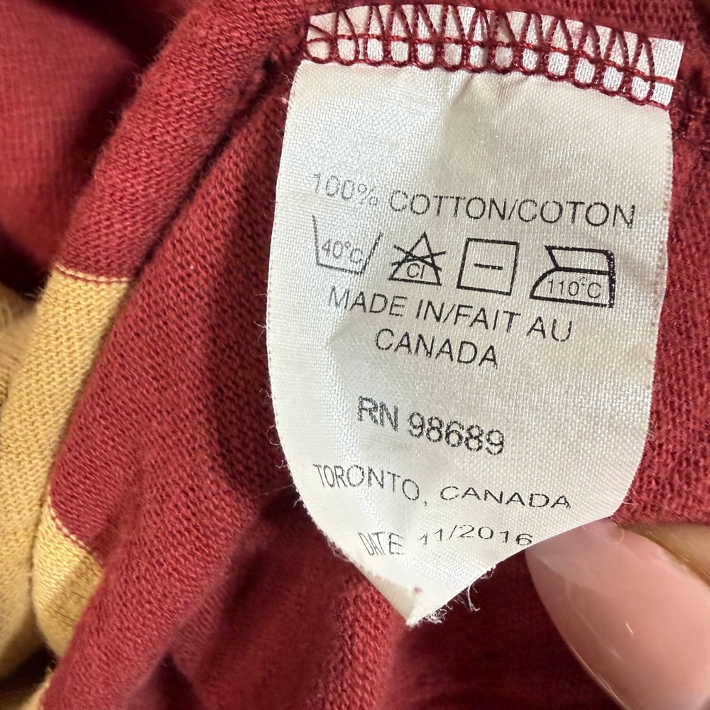 Tailgate Rugby Shirt Yellow Burgundy Striped Preppy Collegiate Heritage Polo M - Picture 11 of 15